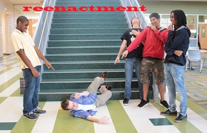 Our very own Forrest Jacobs, reenacts an embarrassing event most of our student body has experienced: the humiliation of falling down the stairs in front of others. 