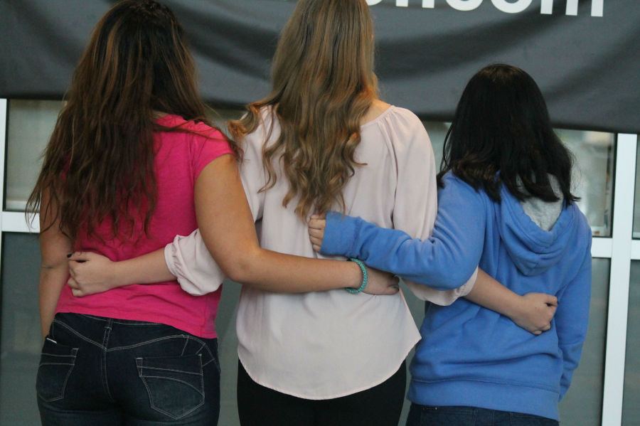 The+bisexuality+flag+is+pink%2C+pale+pink%2C+and+blue+as+represented+in+these+ladies+t-shirts.+