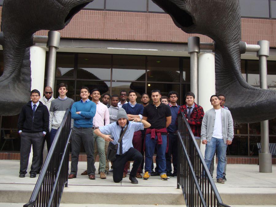 Cohort boys are all smiles on campus.