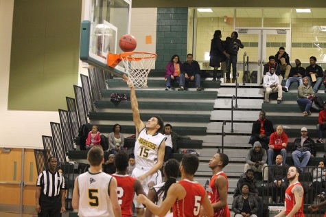 Senior Jordan Allen goes up for the layup. 