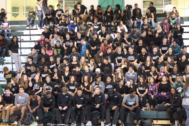 Seniors at the Winter pep Rally! Take time to be with friends this year! Life wont give you pep rallies! Have fun!