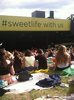 Hundreds of people litter the lawn and soak up the sun at Merriweather Post Pavilion for Sweetlife Festival each year.