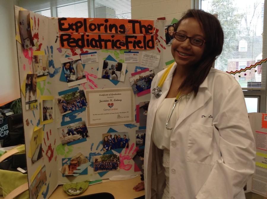Who got an OUTSTANDING on her Senior Project? Jasmine!