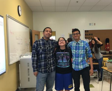 William, Izzy, and Francisco pose for the camera in English class. What about your friends? Are they going to be around? Are they going to let you down?