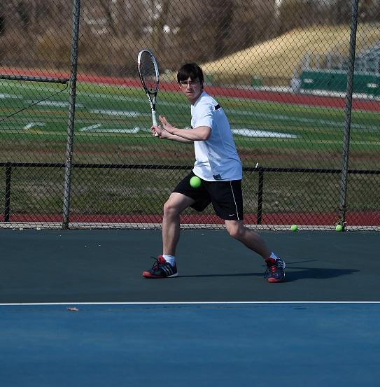 Jimmy gets ready to strike in his match against Yorktown, #beatyorktown. Come see him compete in the Conference 13 Championship; It is held at Wakefield on 5/11, 5/13, 5/18, and 5/20. 