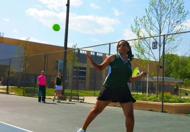 Elias serves up success with her positive mindset before her tennis matches.
