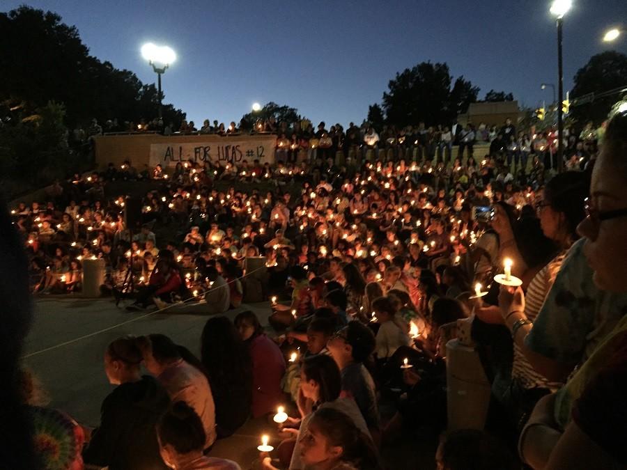 The candlelight vigil was organized by students in just one day. 