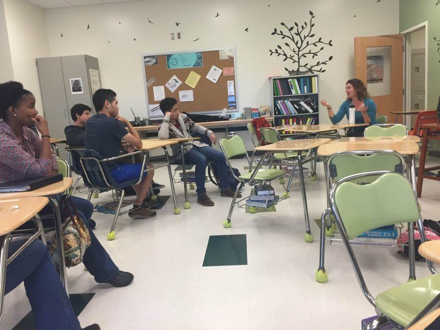 Kat speaks to Wakefield students about writing and the #writerslife