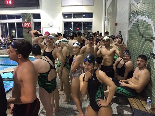 The swim team thinks of strategies to win the meet.