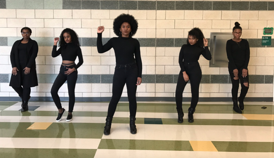 The girls pose in a powerful stance for a legendary #BHM picture