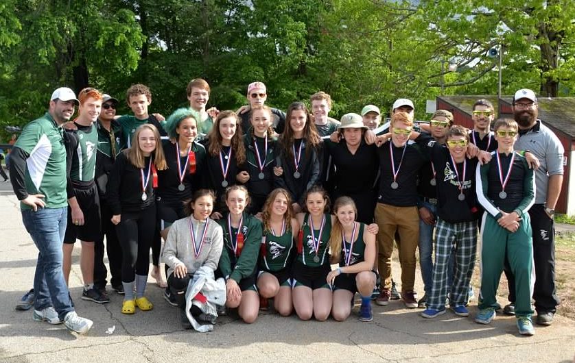 All the boats who raced on day two and their coaches.