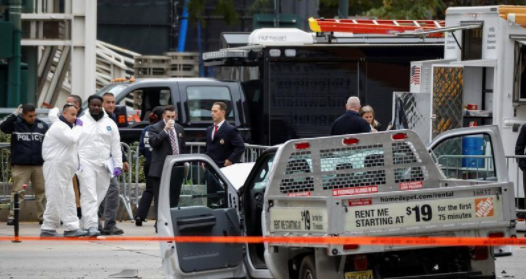 The truck (pictured here) killed 8 people and injured 12.