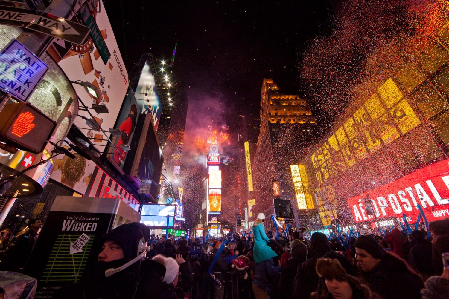 The ball dropping on New Years Eve is when 2018 officially begins. Photo found at: http://bit.ly/2zbftmr.