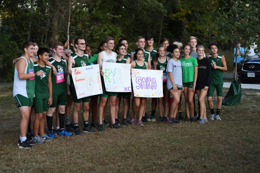 Senior Night at the County Meet on October 10th shows how close the Cross Country team is.