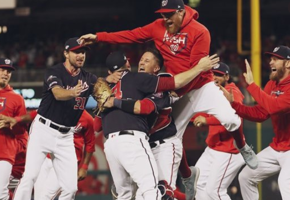 The team right after the win last night.