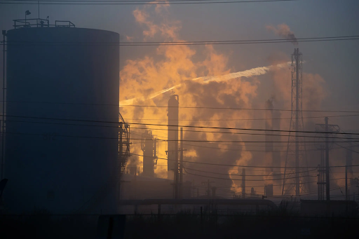 This is a Texas Oil Refinery; President Biden's plan includes funds to modernize the Texas electric grid according to the NY Times.